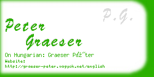 peter graeser business card